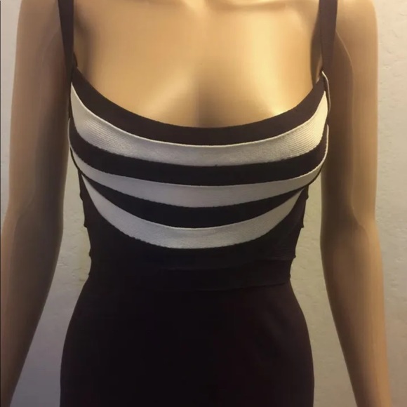 HERVE LEGER Couture Vintage AW1997 Runway Knit Jersey Open Back Long Dress S. - Picture 2 of 8